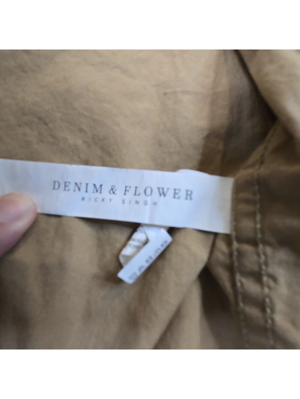 Denim & Flower Jacket Men’s L Lightweight Unlined Hooded Full Zip Ricky Singh - Picture 8 of 9